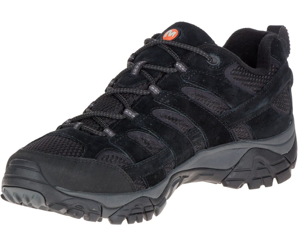 Buty Trekkingowe Merrell Męskie Czarne - Moab 2 Ventilator - 290735-FGP